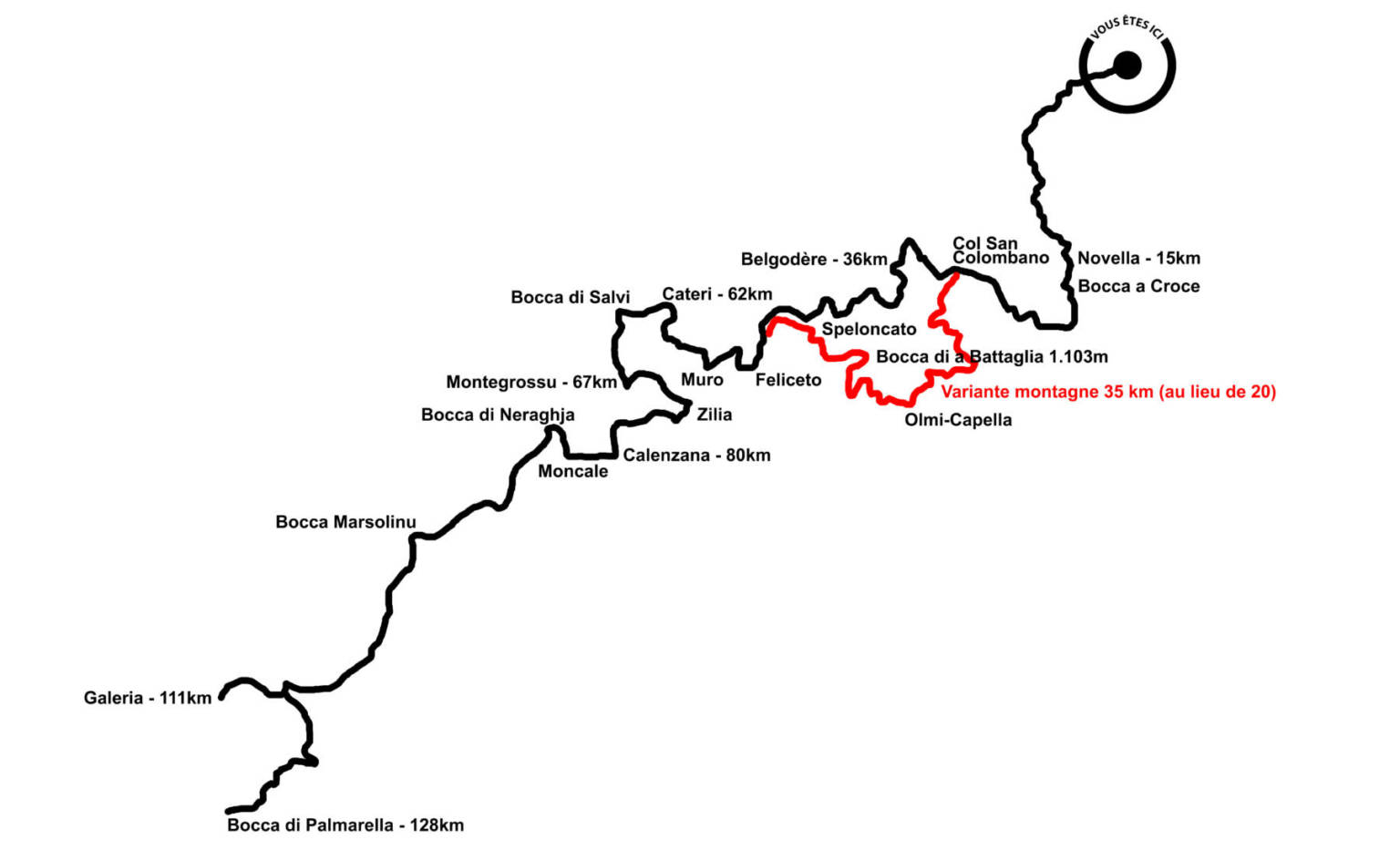 A Bocca di a Battaglia Le premier col de Corse équipé pour le vélo de route Noi Tutti